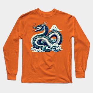 Ryū - Majestic Japanese Dragon of the Seas Long Sleeve T-Shirt